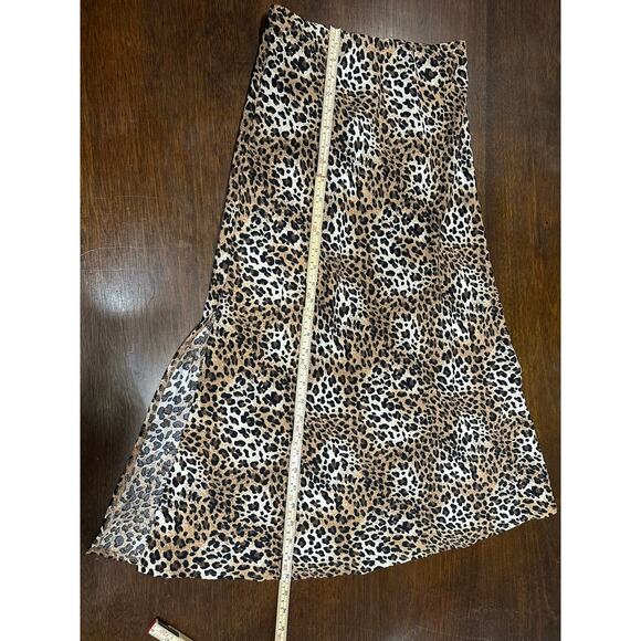 Ee: some Leopard Animal Print Slit Skirt Women S Boho Western Festival Stretch - Picture 5 of 7